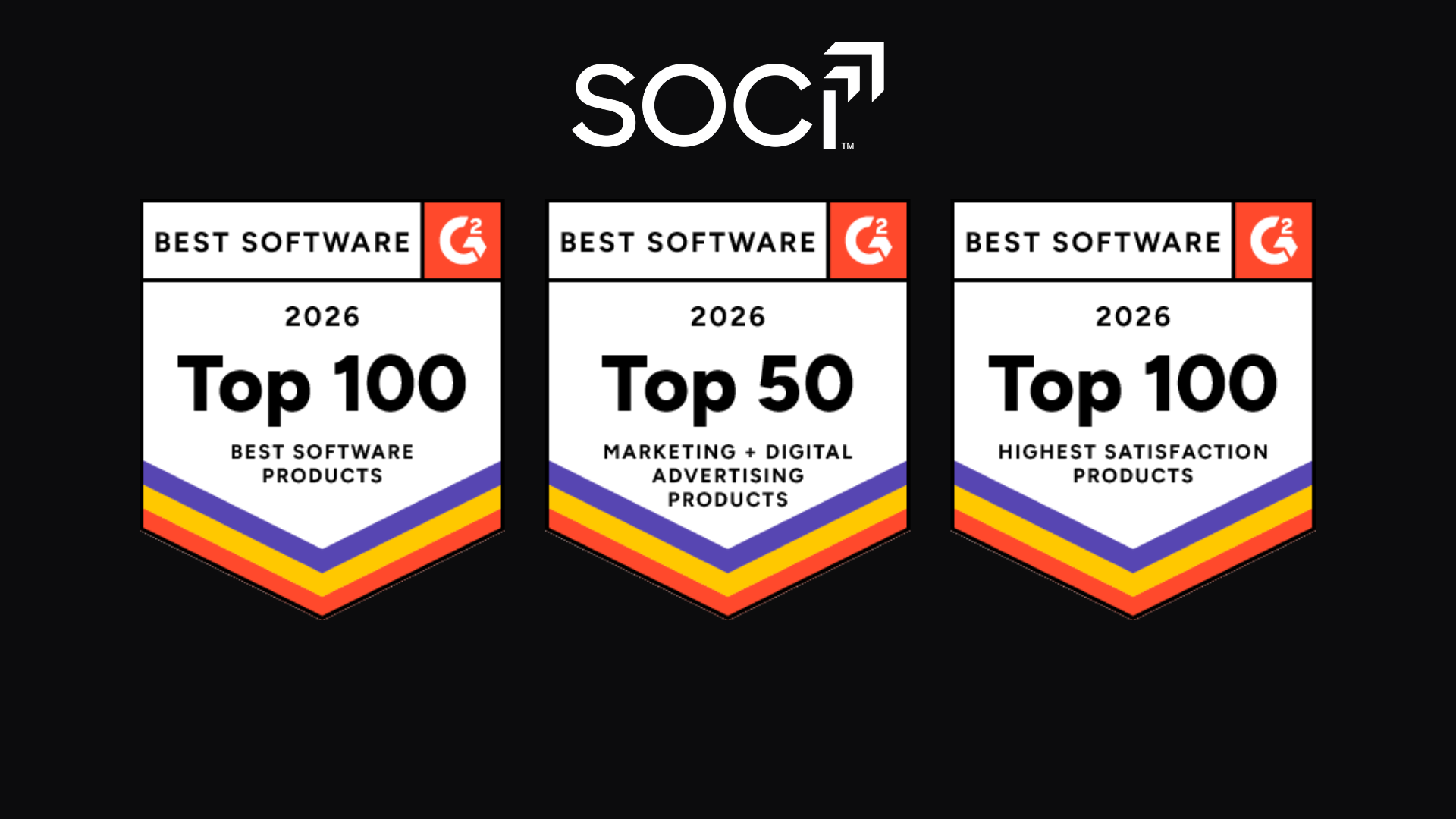 SOCi Earns 3 Spots on G2’s 2026 Best Software Awards for Best Marketing and Digital Advertising Software Products, Best Global Software Companies, and Highest Customer Satisfaction Products
